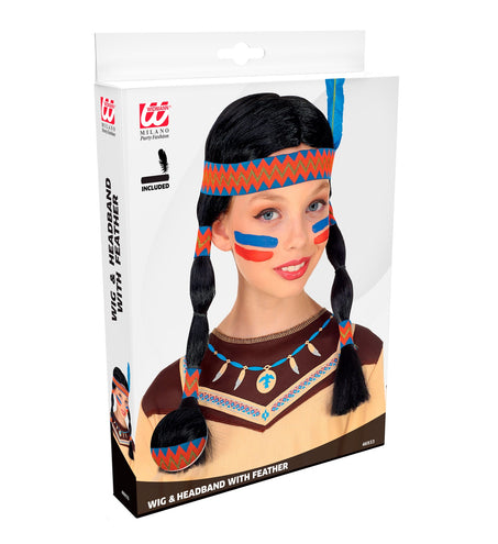 Widmann SRL Pruik indiaanse voor kinderen