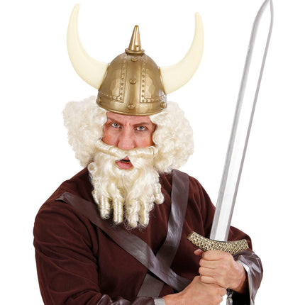 Widmann SRL pruik karakter met lokken en baard blond