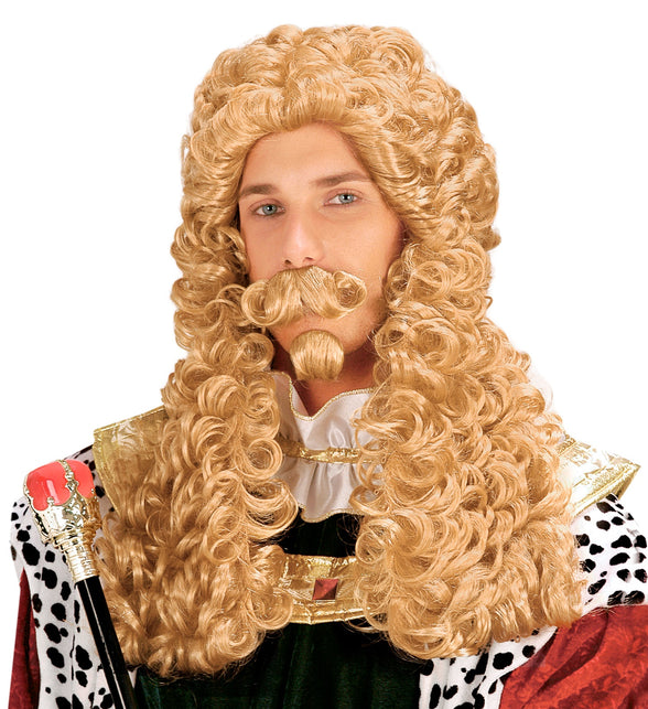 Widmann SRL Pruik koning David met krullen
