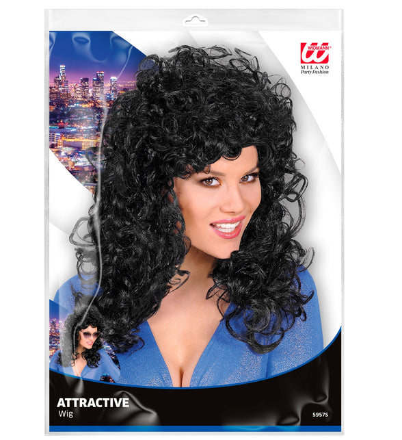 Widmann SRL pruik krulpruik beauty zwart