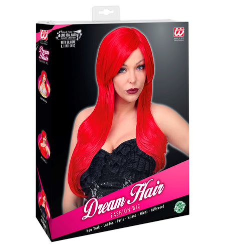 Widmann SRL Pruik lang rood haar Cosplay Alicia