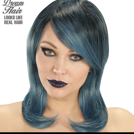 Widmann SRL Pruik Megan blauw zwart