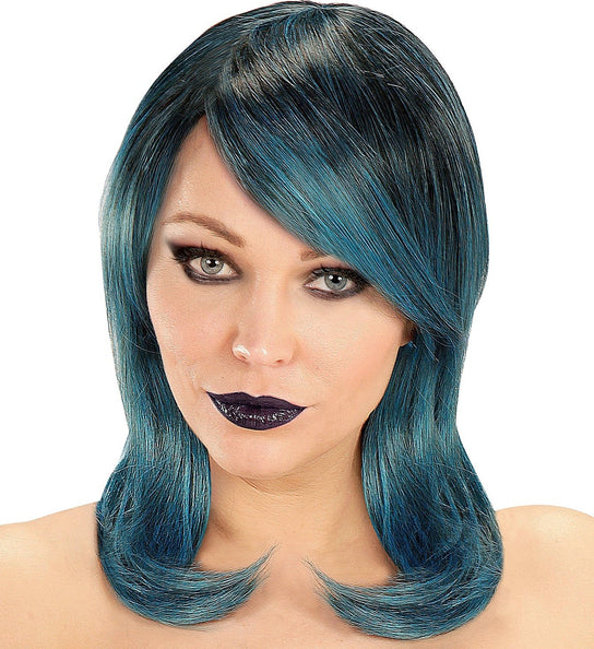 Widmann SRL Pruik Megan blauw zwart