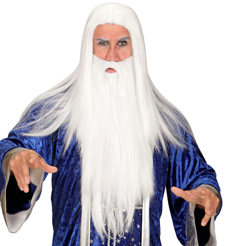 Widmann SRL Pruik met witte tovenaars baard