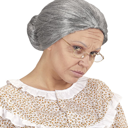 Widmann SRL Pruik oma met knotje