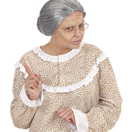 Widmann SRL Pruik oma met knotje