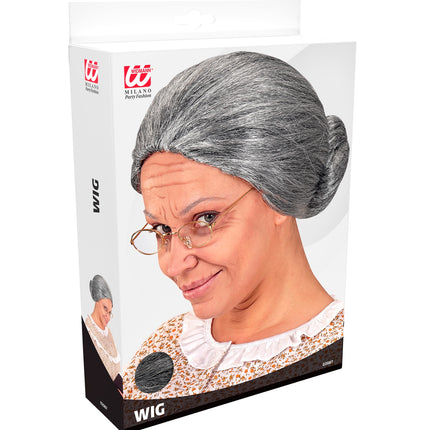 Widmann SRL Pruik oma met knotje