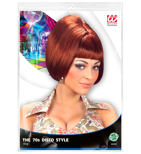 Widmann SRL pruik party girl 70s bruin