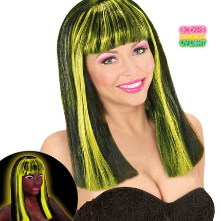Widmann SRL Pruik, Patsy Neon Gele Strepen