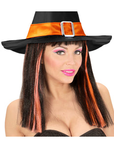 Widmann SRL Pruik, Patsy Neon Oranje Strepen