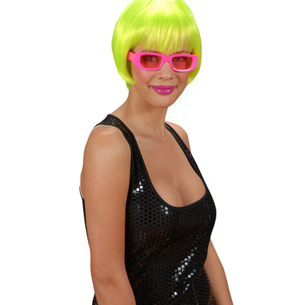 Widmann SRL pruik rave neon groen