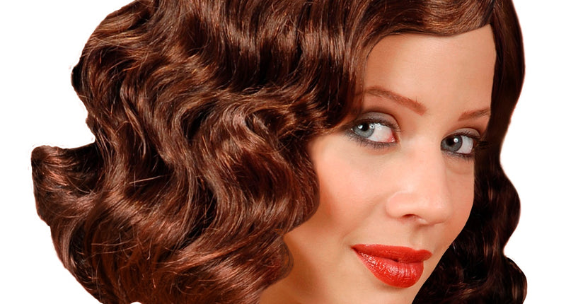 Widmann SRL pruik roaring 20s bruin