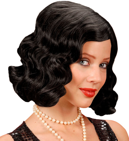 Widmann SRL pruik roaring 20s zwart