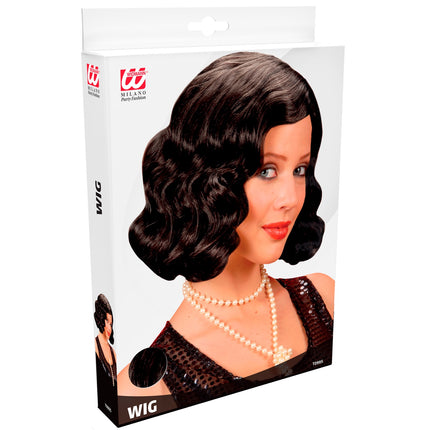 Widmann SRL pruik roaring 20s zwart