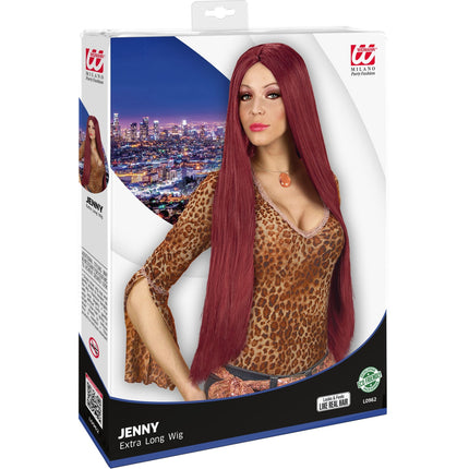 Widmann SRL pruik rood extra lang