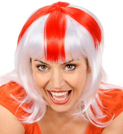 Widmann SRL Pruik rood wit Engeland