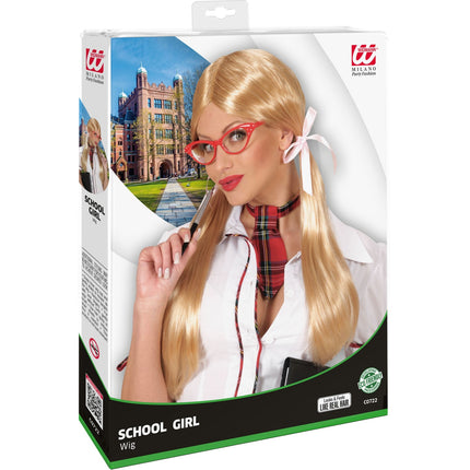 Widmann SRL Pruik Schoolmeisje Blond