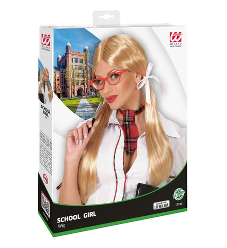 Widmann SRL Pruik Schoolmeisje Blond