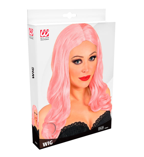 Widmann SRL Pruik soft roze roxy