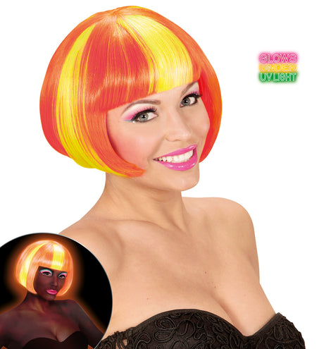 Widmann SRL Pruik, Valentina Neon Geel/Oranje