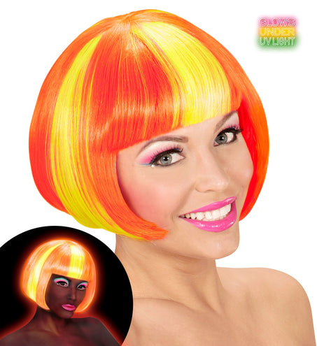 Widmann SRL Pruik, Valentina Neon Geel/Oranje
