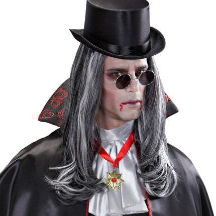 Widmann SRL Pruik vampier grijs lang haar