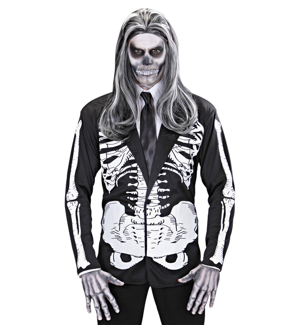 Widmann SRL Pruik vampier grijs lang haar