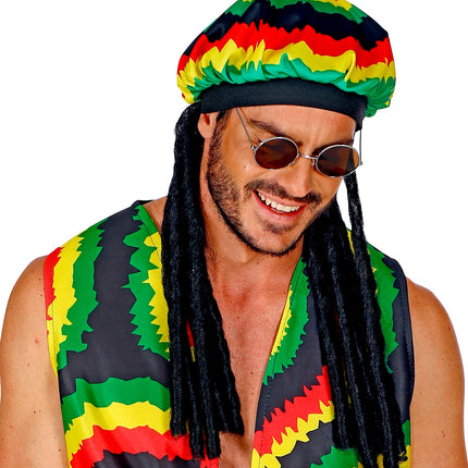 Widmann SRL Rasta muts met dreadlocks
