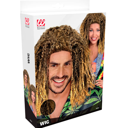 Widmann SRL Rasta pruik bruin blond