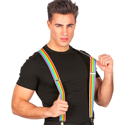 Widmann SRL Regenboog bretels rechte streep