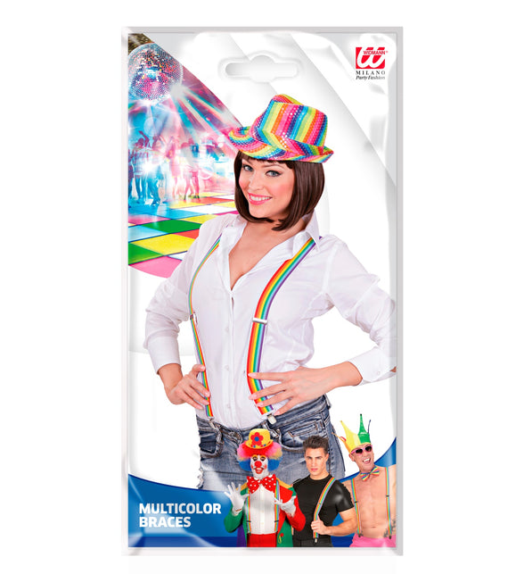 Widmann SRL Regenboog bretels rechte streep