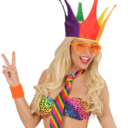 Widmann SRL Regenboog hoed kroon multikleuren