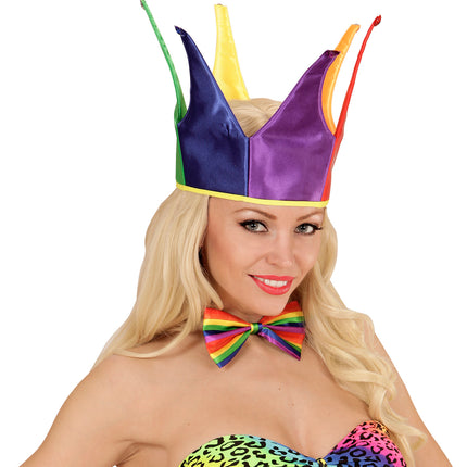 Widmann SRL Regenboog hoed kroon multikleuren