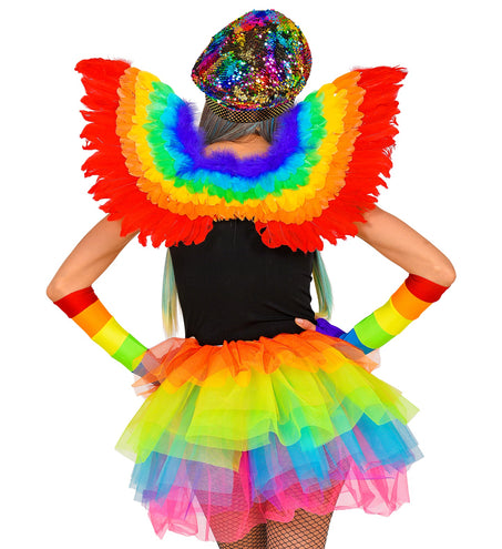 Widmann SRL Regenboog pet met haar