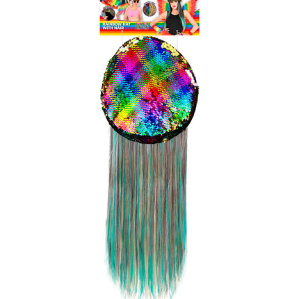 Widmann SRL Regenboog pet met haar