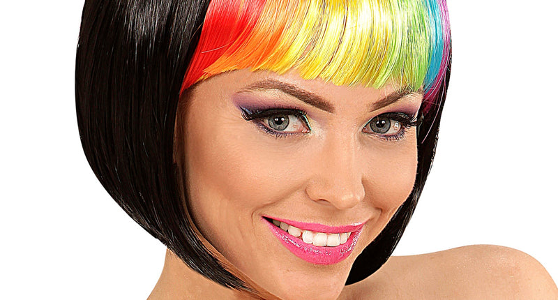 Widmann SRL Regenboog rave pruikjes