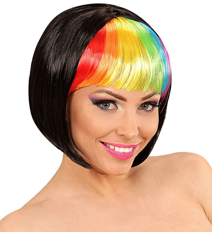 Widmann SRL Regenboog rave pruikjes