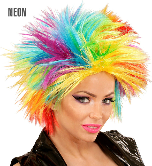 Widmann SRL Regenboog spike pruikjes