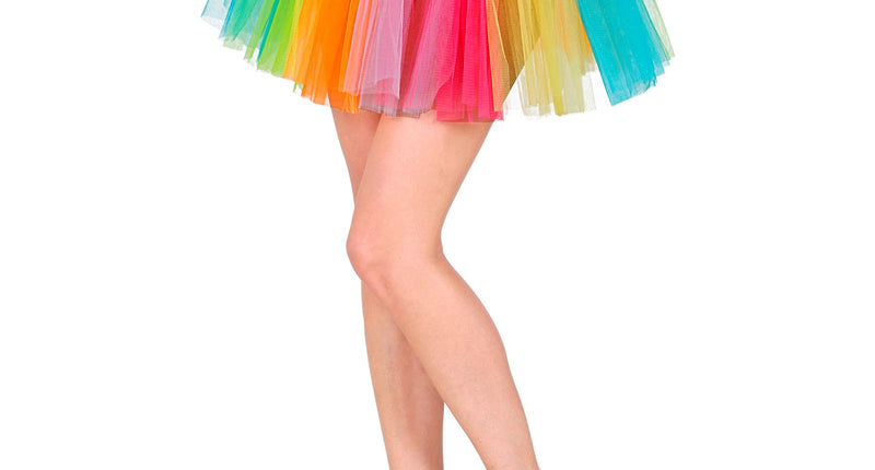 Widmann SRL Regenboog tutu meerkleurig dames