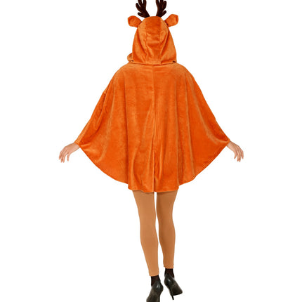 Widmann SRL Rendier poncho met muts volwassenen