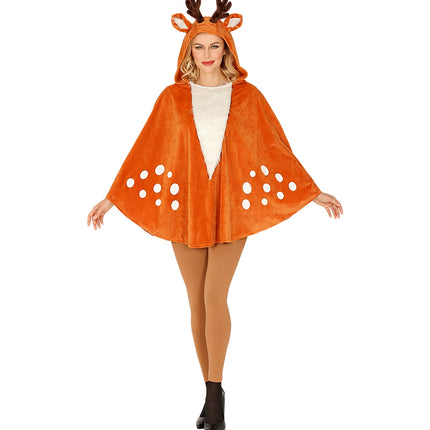 Widmann SRL Rendier poncho met muts volwassenen