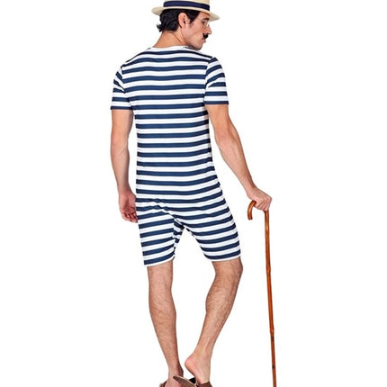 Widmann SRL Retro badpak - blauw / wit Robin