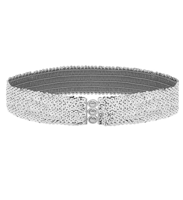 Widmann SRL riem pailletten zilver