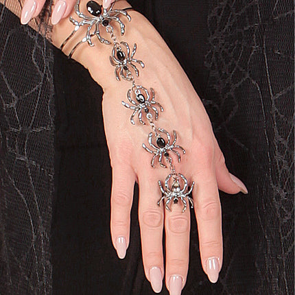 Widmann SRL Ring armband spinnen halloween