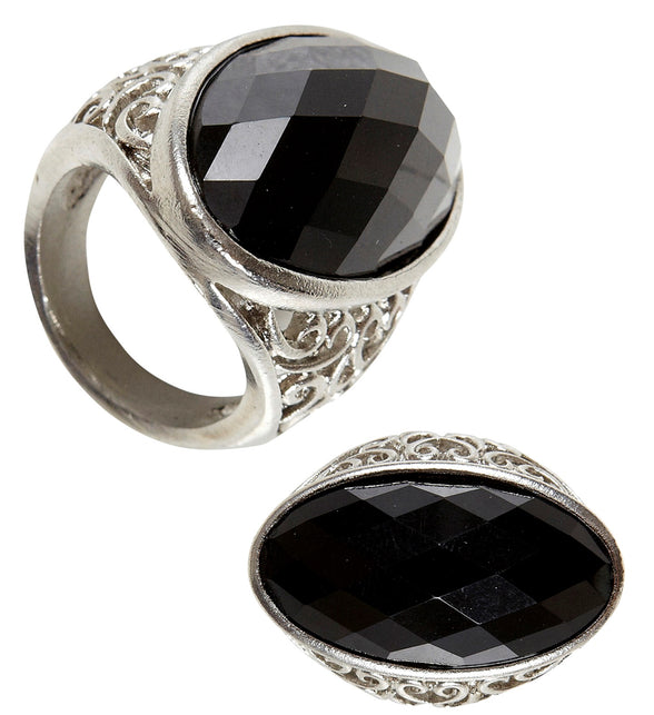 Widmann SRL Ring met zwarte steen