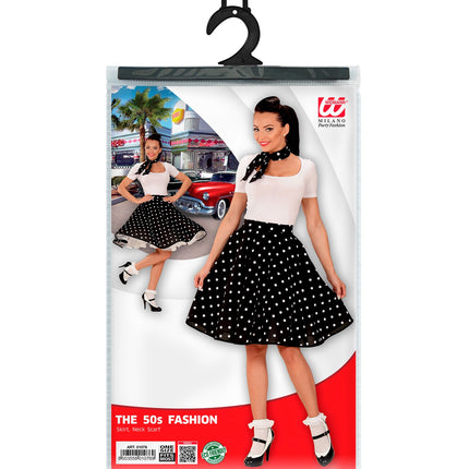 Widmann SRL Rock en Roll rokje zwart met halsbandje