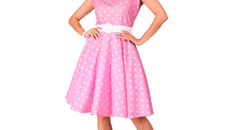 Widmann SRL Rock-'n- roll  fashion jurk roze 50s