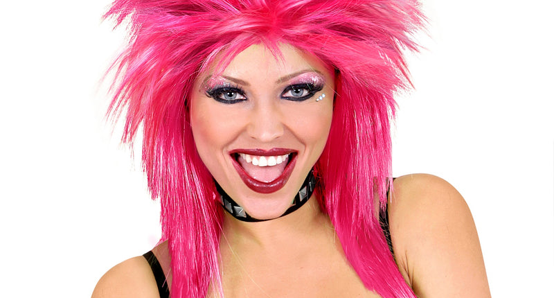 Widmann SRL Rockster pruik roze punk
