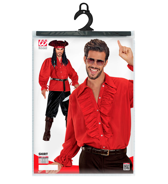 Widmann SRL Rode blouse met ruches