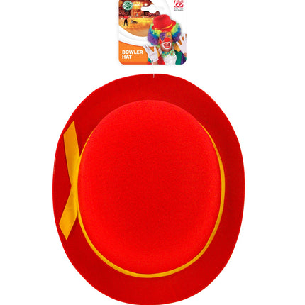 Widmann SRL Rode clownshoed met gele band